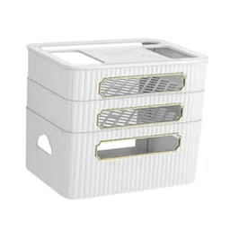 THE STYLE SUTRA Router Rack Space Saving Cable Management Box for Living Room Bedroom Office White 3 Tier image 4