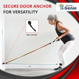 Home Genie Resistance Band Set with Handles | Portable Toning Tubes for Exercise, Stretching, and Workout Toning Tube Kit with Foam Handles, Door Anchor, Ankle Strap, and Carrying Bag for Men, Women image 3