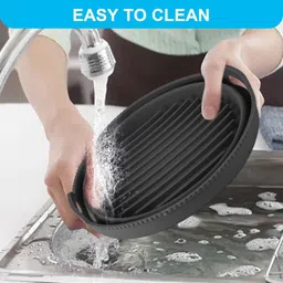 fiable Premium Silicone Air Fryer Liner | 1 Dual Mode Collapsible 8.5 inch Airfryer Mould for Large Airfryers - Heat Resistant, FDA Certified - Airfryer Liner image 4