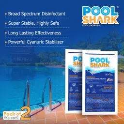 pool shark Premium Swimming Pool Chlorine Granules (Disinfectant) [Pack of 2] [1 kg Each] image 4
