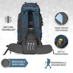 impulse Rucksack bags 90 litres travel bag for men tourist bag for travel backpack for hiking trekking Bag for men camping Buckle Up Bag with 1 year Warranty image 4