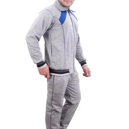 v4u Men's Light Grey Cotton Warm Tracksuit image 2