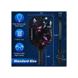 Leosportz Pickleball Racket Set - USAPA Approved Design Fibreglass Surface Pickleball Set with Pickle Ball Rackets, Pickleball Paddles Set ​for Men, Women (Glaxay Blue, 13 mm) image 2