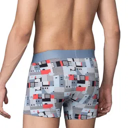xyxx Men's Urbane & Flux Micromodal Regular Fit Printed Antimicrobial Trunks with No Marks Waistband image 2
