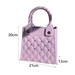 3xBeach Tote Bag Handbag Waterproof Easy to Clean Holes Pouch Summer Beach Bag Purple Clothing, Shoes & Accessories Womens Handbags & Bags image 3