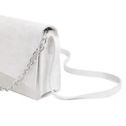 fastrack Party Sling Bag for Women |Stylish and Structured Handbag for Girls, Ladies, Women | Textured Bag Made of faux Leather image 4