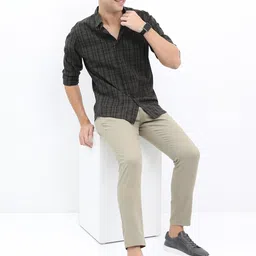 highlander Men's Checkered Slim Fit Shirt image 2