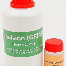 sumikrafts Screen Printing kit: Photo Emulsion Green 200gm+Sensitizer 10gm+Binder Paste 90gm+acrafix 50gm+2 decoating Powder 5gm sachets+ 7 inch Stopper-kit of 7 pcs image 2