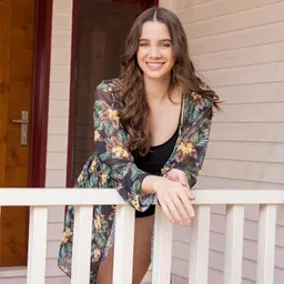 lovebird lingerie 3Pc Plus Size Boho Bikini Set Contrast Tropical Print Swimwear image 4