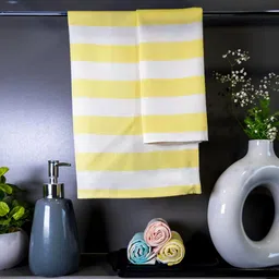 Saijal Stories Bamboo Fiber Multipurpose Towels with Pouch Baby Burp Cloth Hand and Face Towel Kitchen Dish Towel (45x38 cms, Pack of 3 (Peach, Mint Blue, Golden Yellow)) image 4