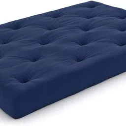 H B MSALA (DEVICE) Soft Cotton Navy Blue Color Quilt | Foldable Light Weight Filled Single Firm Cotton Quilt Mattress| Gadda (3 x 6 ft or 72 x 36 Inches, Border) (Navy Blue) image 5