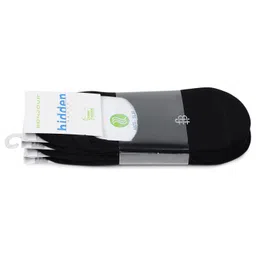 bonjour Unisex Cotton No-Show Loafer Socks In Black - Pack Of 4, Free Size image 3