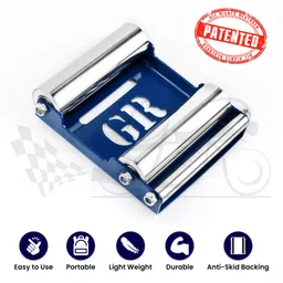 Grand Pitstop Paddock Stand Wheel Roller for Bike Cleaning and Lubrication with Motorcycle Chain Cleaning Blue Brush (Bikes < 170 Kgs and Tyre Width <170 mm, Small) image 3