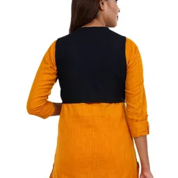 craft trade Jacket for Women with Handbag(Free) Half Sleeveless Waist Coat Ethnic Navratri Garba Dandiya Traditional Rajasthani Embroidery Gujrati Koti for Girls - Bust Size 34-38 Inches image 5