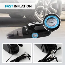 Heart Home Small Vacuum Cleaner for Dust - Portable Wired Air Duster & Cleaning Machine for Sofa, Bed, Car, Home - with 6 Accessories - Black image 4