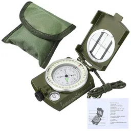 KIRA Military Compass Tactical Survival Navigation Compass Multifunctional Waterproof Sighting Compass with Pouch, Perfect for Camping Hiking and Other Outdoor Activities image 1