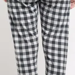 awala fashion Women's Regular Fit Cotton Checkered Casual Pyjama Lower Pant (Color-Black) Pack of 1-Size-M-L-XL-XXL-30-32-34-36-38- image 2