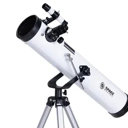 space arcade Space Launcher 76mm Newtonian Astronomical Reflector Telescope with 700 Focal Length, Upto 350X Magnification White Tube image 4