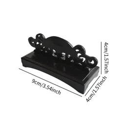 THE STYLE SUTRA Folding Fan Stand Simple Handheld Fan Holder for Restaurant Living Room Desk Black image 5