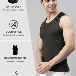 lux cozi Men's Cotton Regular Fit Vest image 4