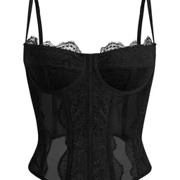 dealmore Women Night Out Lace Mesh Date Night Spaghetti Strap Party Club Fashion Trendy Corset Top image 1