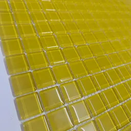 generic Crystal Glass Mosaic Chips 20x20 mm - 100 Pcs. (Yellow Dark C504) image 1