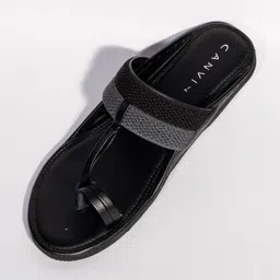 canvi - take change to make change CANVI Stylish | Fancy | Comfortable Men's Kolhapuri Chappal Sandal Slipper for Men Stylish Faux Leather Men's Kolhapuri Slippers Thong Sandals for Men Stylish & Comfortable image 3