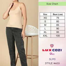 lux cozi Premium Cotton Regular Fit Slips for Women |Slips for Women Combo - Pack of 3 image 2