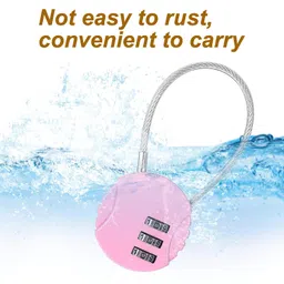 bcnjepin 4 pcs Number Locks for Door, Number Lock for Bag, Small Locks for Luggage Bag, Digital Lock for School Gym Locker, Fence, Toolbox, Gate, Case, Hasp Storage (Black, Silver, Blue, Pink) image 5