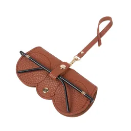 club bollywood Sunglasses Bag Holder Trendy Eyeglasses Storage Box for Street Camping Brown | Vision Care | Eyeglass Cases image 1