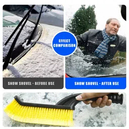 Dickno 26 Inch Snow Brush and Detachable Ice Scraper, No Scratch Car Snow Removal Tool with Comfortable Foam Grip, Universal Vehicle Winter Scraper Accessories for All Cars (Yellow & Black) image 5