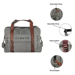 mona b 30L Travel Duffle Bag for Men and Women with Adjustable Shoulder Strap - Grey image 4