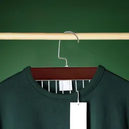 Hian Adjustable Wooden Hanger with 8 Hooks – Versatile Closet Organizer for Lingerie, Belts, Scarves, Ties & Garments – Perfect Space-Saving Storage Solution for Wardrobes & Cupboards (Brown Color) image 5