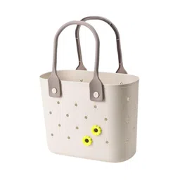 Beach Bag Travel Bag with Holes Stylish Tote Bag for Dating Holiday Shopping Clothing, Shoes & Accessories Womens Handbags & Bags image 2