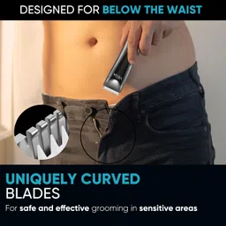 Vega Cleanball Body Trimmer for Men, Multi-Purpose, Body, Pubic Hair Grooming, Private Part Shaving, Waterproof, 90 Min Runtime with LED Flashlight, 4 Comb Attachments, Shower Friendly (VHTH-33) image 2