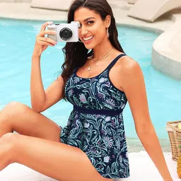 yonique Tankini Top for Women Bathing Suit Top No Bottom Modest Swimsuit Top Only Tummy Control Swim Tank Top image 5