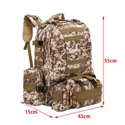 club bollywood 55L Camouflage Backpack Accessories Backpack Tactical Travel Hiking Camping Light Camouflage | Sporting Goods | Outdoor Sports Hiking Backpacks | Day Packs image 4