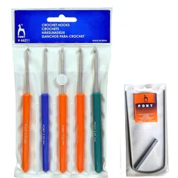 Artonezt Assortet Crochet Hook (Kiroshiya) Knitting Needles Sewing Needles Soft Handles Knit Weave Craft Yarn Knitting Tools + 1 U Pin (Random Size) image 1