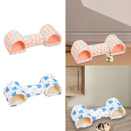 bnf® Hamster Tunnel Bed Habitat Play Toy Nest Hideaway for Rats Mice Sugar Glider Pink | Small Animal Supplies | Exercise & Toys image 5