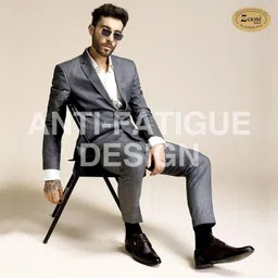 zoom shoes Genuine Leather Men's Derby Lace-up Shoes ZA 1185 for Office/Parties | Lightweight & Durable Lace-up Shoes with Memory Foam Padded Insole & PU Sole image 3