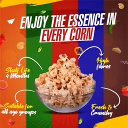 Angels Puffycorns Flavoured Ready to Eat PopCorn - Mix Flavour - Pack of 6 Units (2 Cheese, 1 Tangy Tomato, 1 Butter Salted, 1 Peri Peri & 1 Caramel) image 4