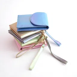 bugb Gold Wristlet Wallet for Women with a Special Pocket for Sanitary Pad | Made with Vegan Leather Material | 2 Sanitary Pad Pocket | 7 Card Slots | Currency Pocket | Coin Pocket with Zip Closure image 5