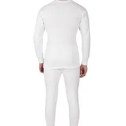 alfa Steam Disinfected Men's Premium Quilted Cotton Thermal Top (V-Neck) (Off-White, XX-Large) Winter wear Top Skinny Fit image 3