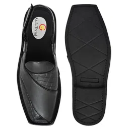 g l trend Men's Ethnic Peshawari Casual Leather Sandal for Men image 4
