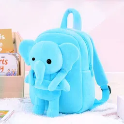 frantic Soft Cartoon Design Animal Velvet Plush School Backpack Bag For 2 To 5 Years Boys Girls Nursery Preschool Picnic Carry Travelling Bags image 4