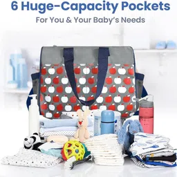 vparents Dimpy Dimpy Multipurpose Diaper Bag Cum Mother Bag Purple image 4