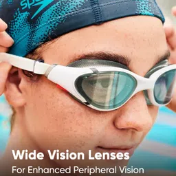 Speedo Unisex Adult Biofuse 2.0 Tint-Lens Swim Goggles - Clear & Red image 3