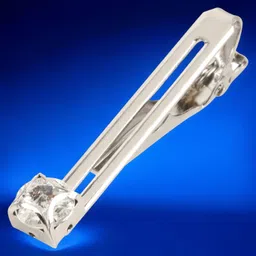 tripin Silver TIE PIN Clip TACK TIEPIN for Men with Diamond Crystal in A Gift Box TSPZSILTIEPIN453 image 5