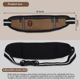 shibui Travel Money Belt - Waist Pouch Bag Slim Passport Holder Travel Pouch to Protect Cash, Credit Cards and Travel (Beige) image 2