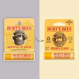 Burt's Bees Lip Balm, Beeswax, 0.15 oz, Transparent image 2